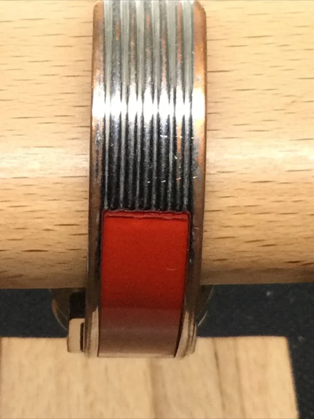 Vellaccio Ladies Quartz Watch 6” Open Cuff Metal Band Mop Dial 27mm Case